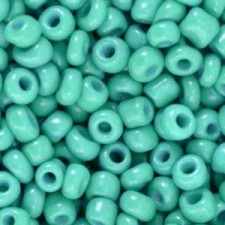 Seed beads 6/0 (4mm) Teal green